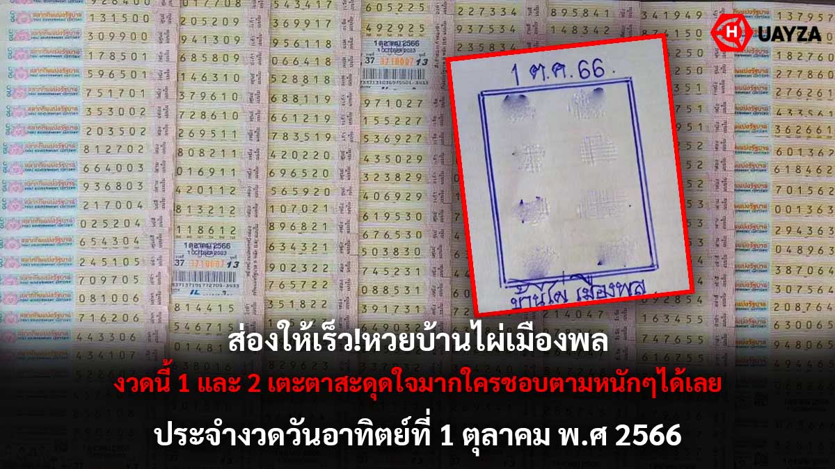 หวยบ้านไผ่เมืองพล 1 10 66