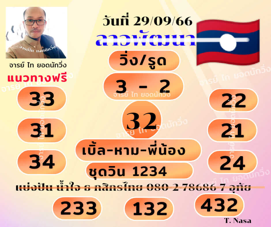 หวยลาว 29-9-66 ชุด3