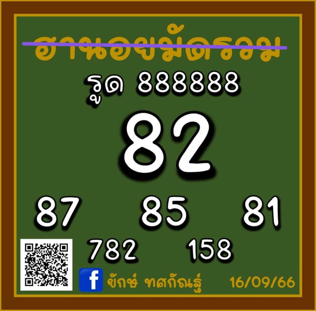 หวยฮานอย 16-9-66 ชุด1
