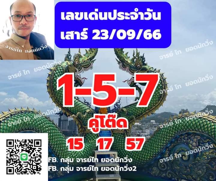 หวยฮานอย 23-9-66 ชุด1