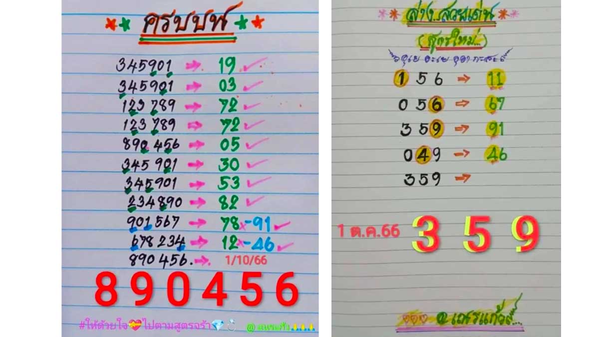 หวยเณรแก้วงวด 1 ตุลาคม 256