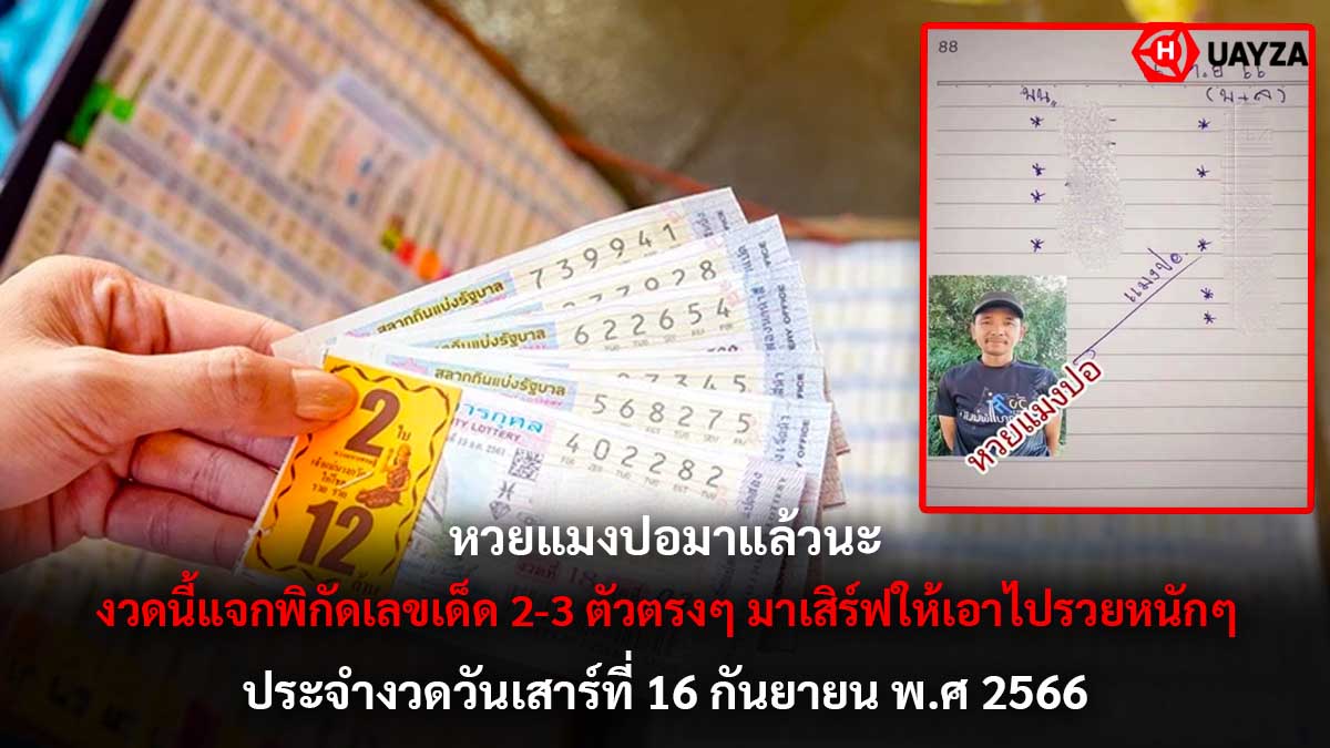 หวยแมงปอ 16 9 66