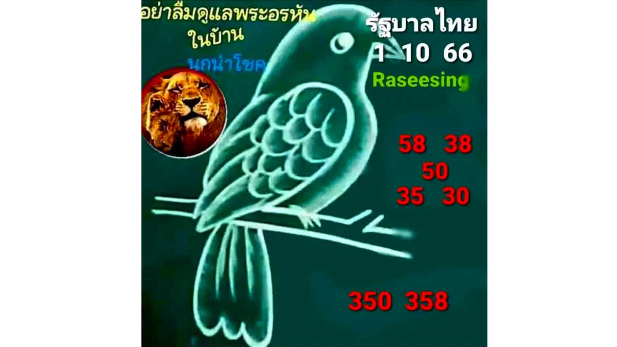 เลขเด็ดนกนำโชคงวด 1 ตุลาคม 2566