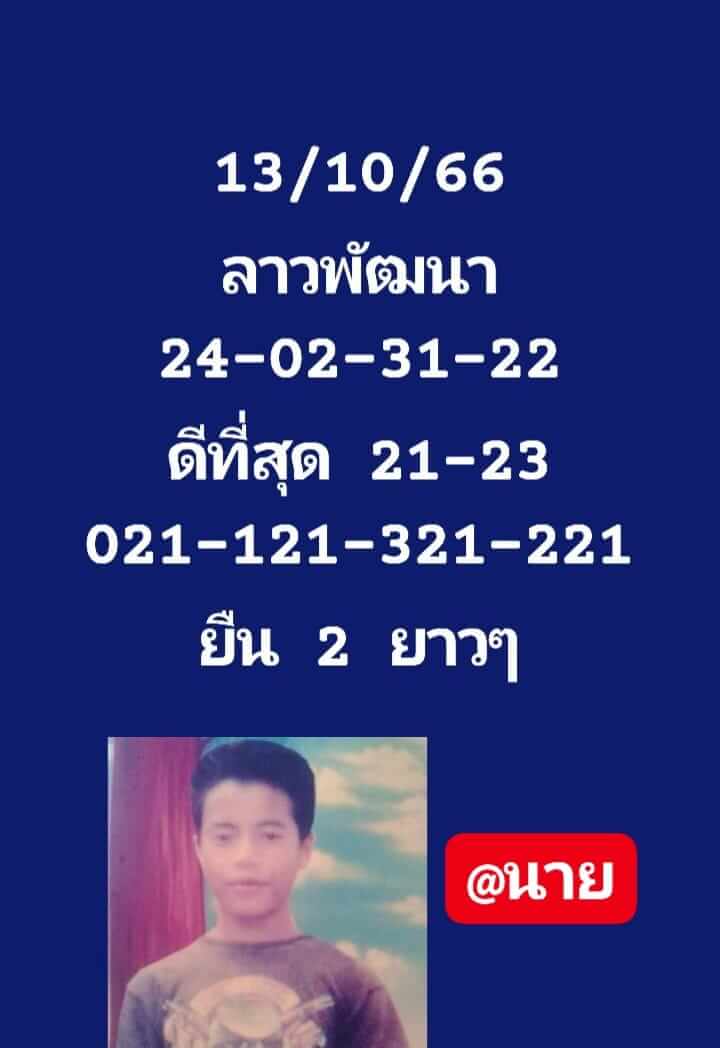 หวยลาว 13-10-66 ชุด4
