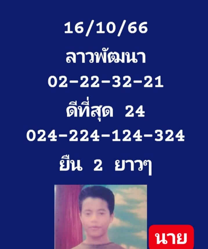 หวยลาว 16-10-66 ชุด2