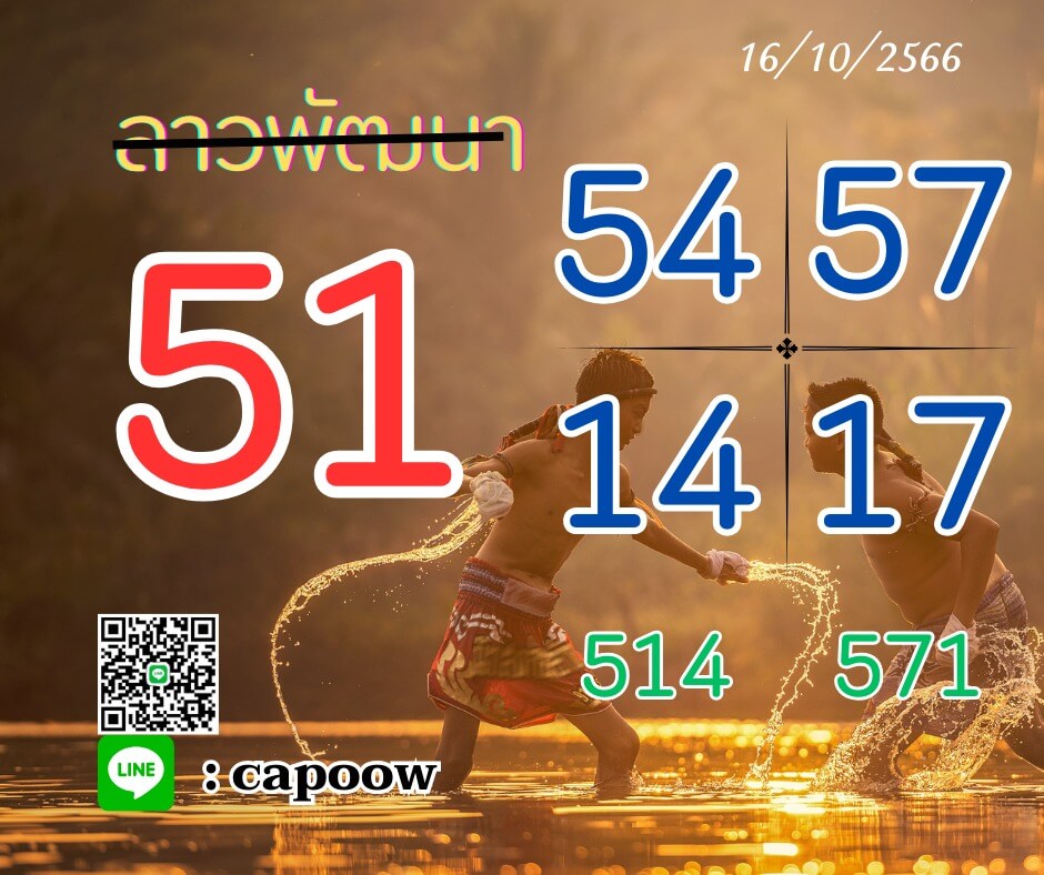 หวยลาว 16-10-66 ชุด9