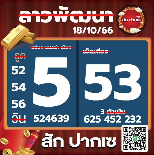 หวยลาว 18-10-66 ชุด10