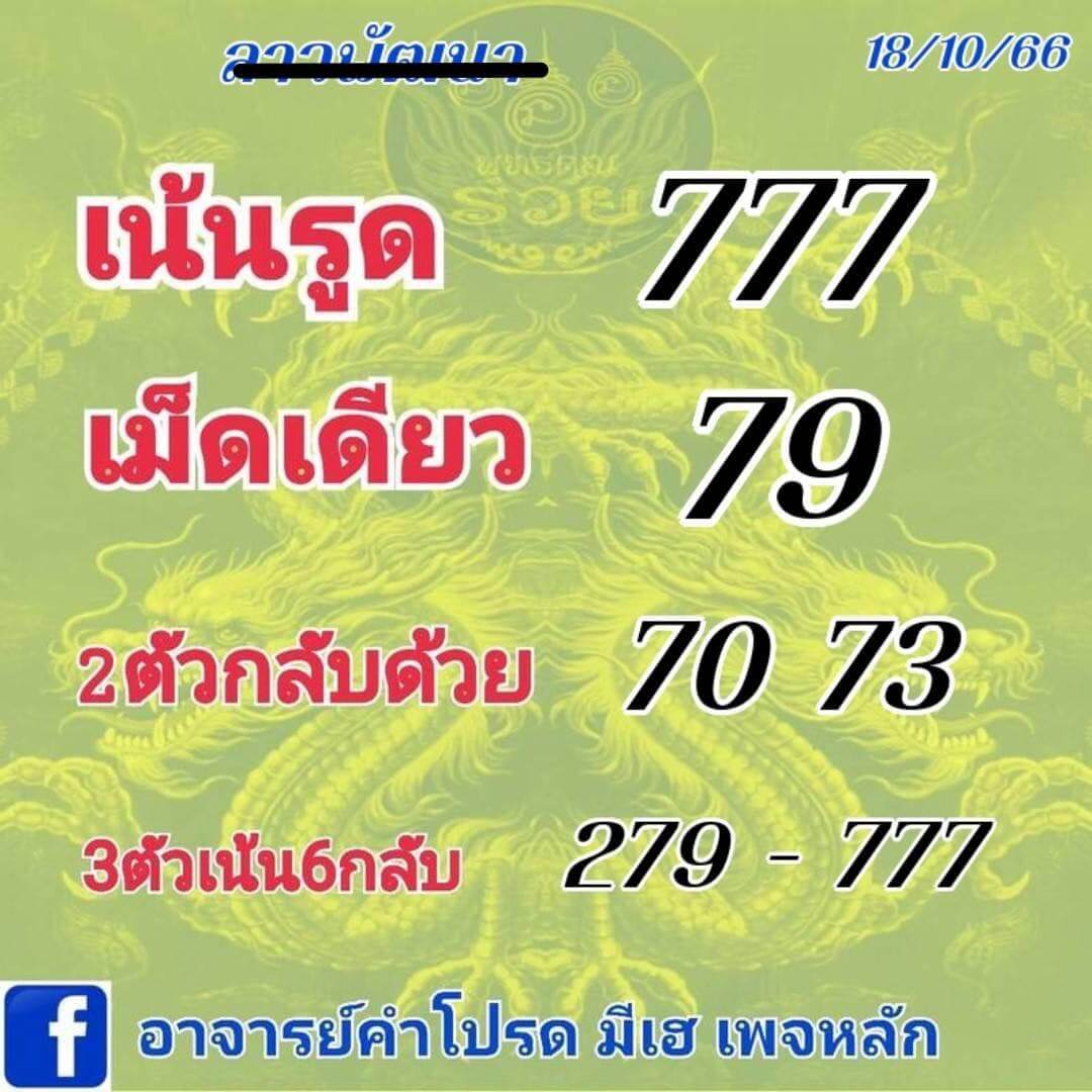 หวยลาว 18-10-66 ชุด9