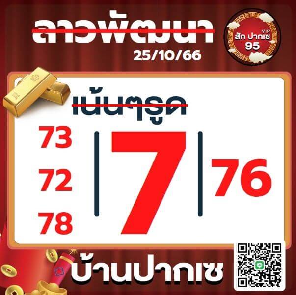หวยลาว 25-10-66 ชุด6