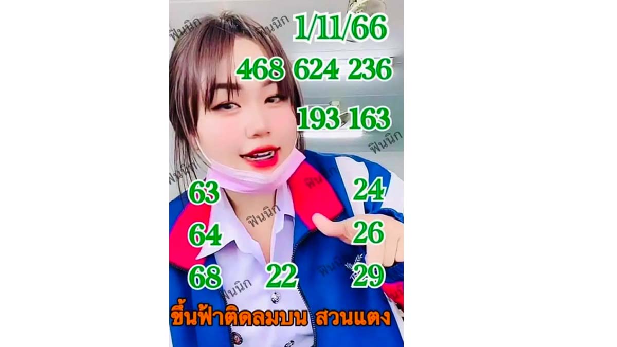 หวยสาวสวนแตงงวด 1 พฤศจิกายน 2566