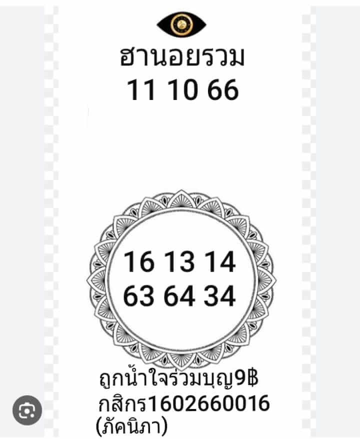 หวยฮานอย 11-10-66 ชุด7