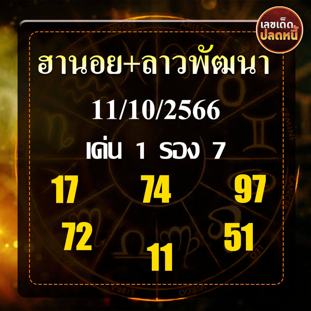หวยฮานอย 11-10-66 ชุด8