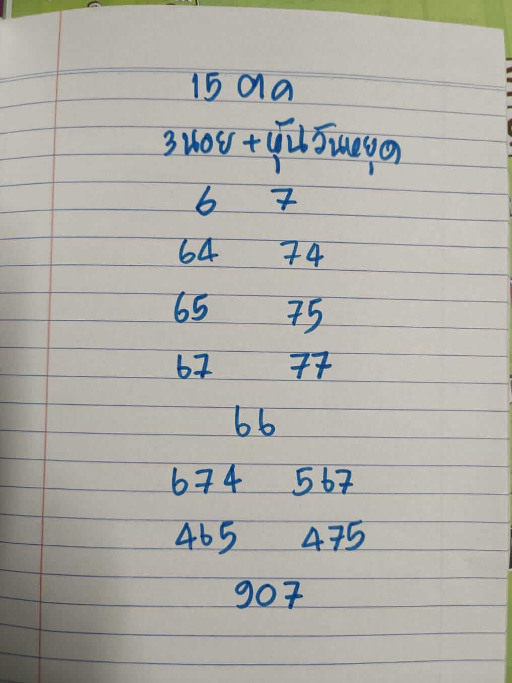 หวยฮานอย 15-10-66 ชุด2