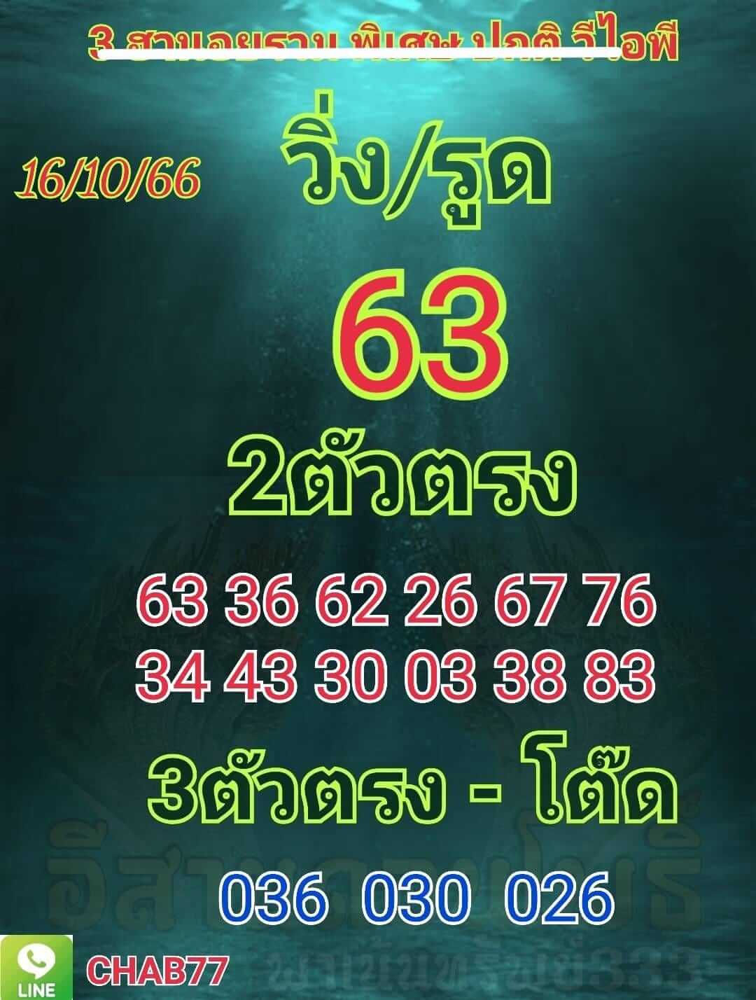 หวยฮานอย 16-10-66 ชุด4