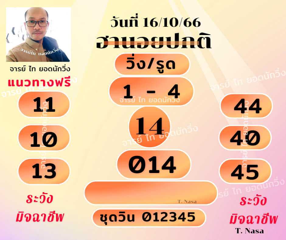 หวยฮานอย 16-10-66 ชุด7