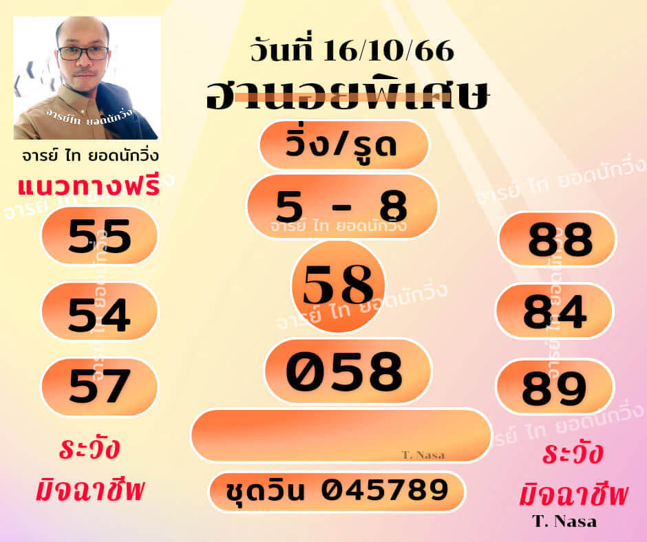 หวยฮานอย 16-10-66 ชุด8