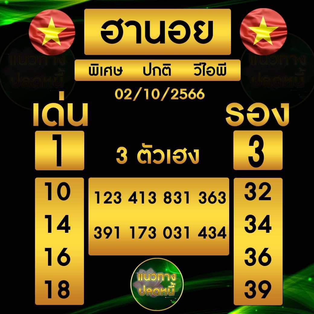 หวยฮานอย 2-10-66 ชุด8