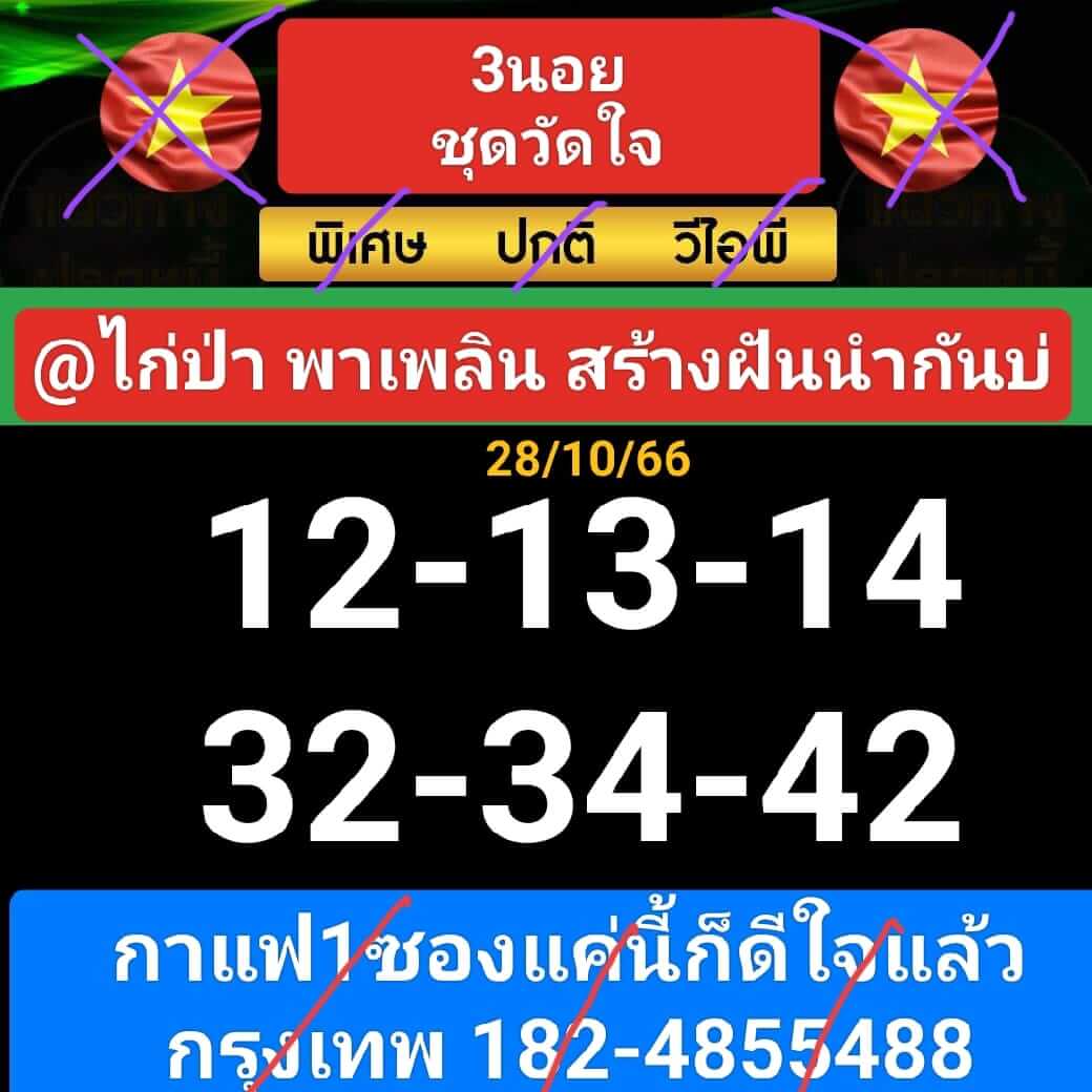 หวยฮานอย 28-10-66 ชุด2