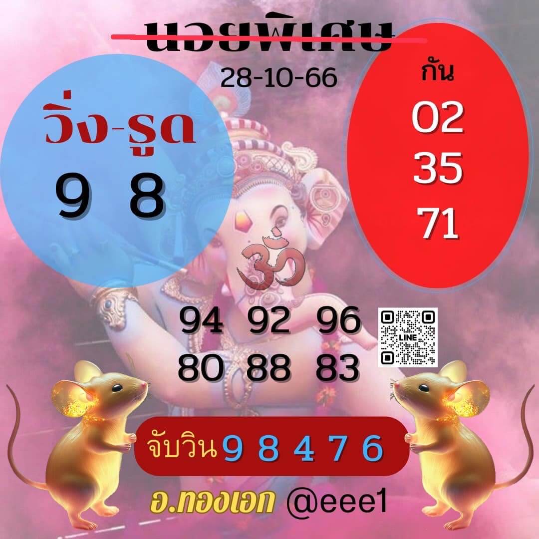 หวยฮานอย 28-10-66 ชุด7