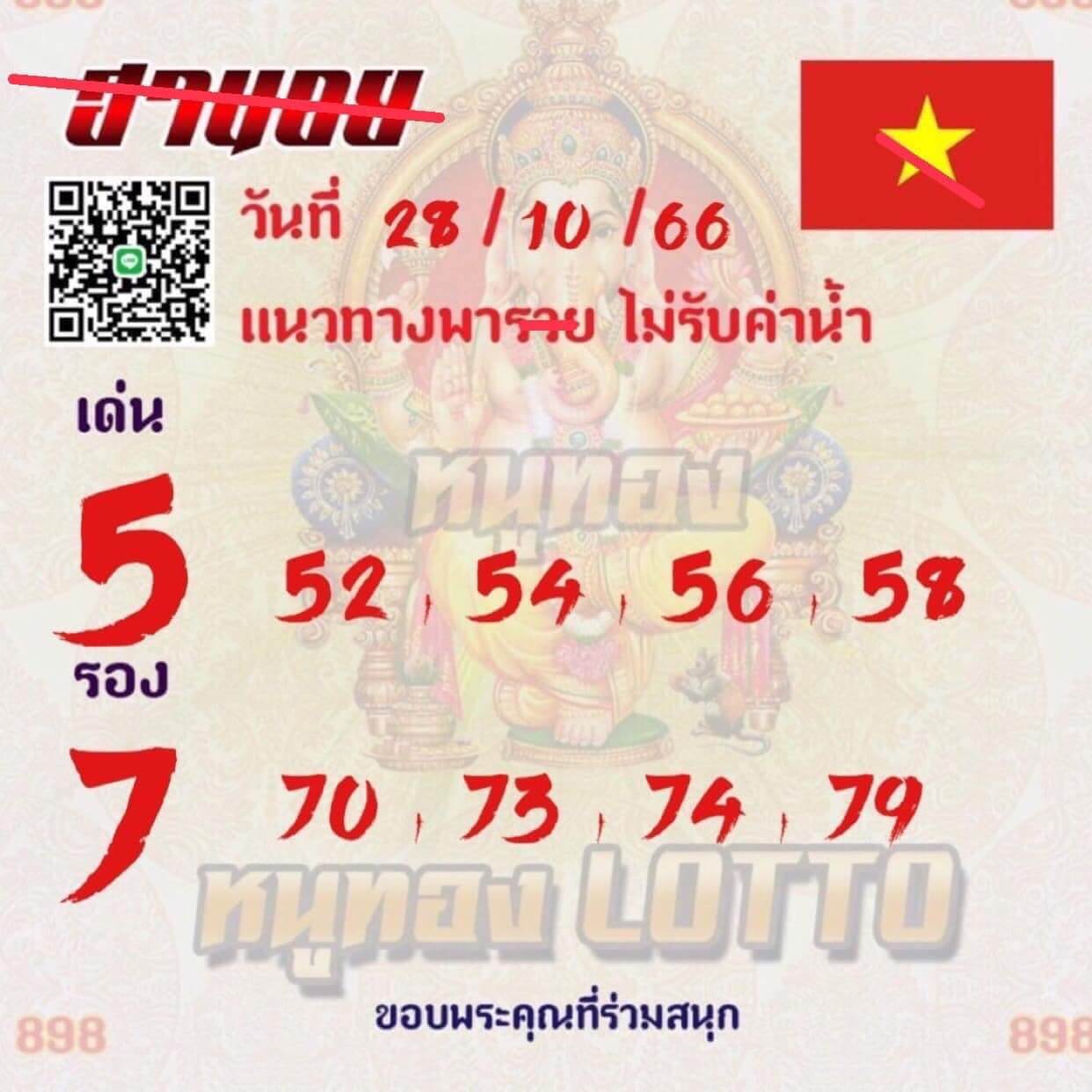 หวยฮานอย 28-10-66 ชุด8