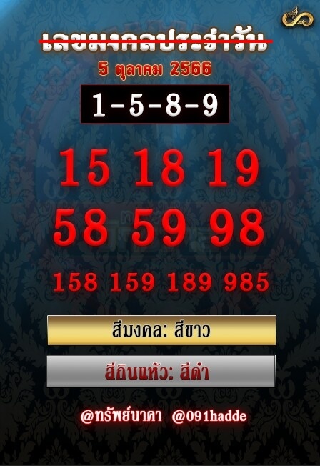 หวยฮานอย 5-10-66 ชุด10
