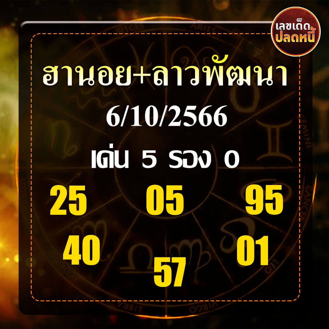 หวยฮานอย 6-10-66 ชุด5