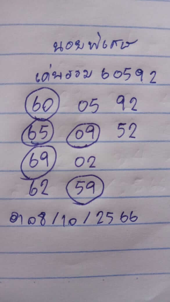 หวยฮานอย 8-10-66 ชุด7