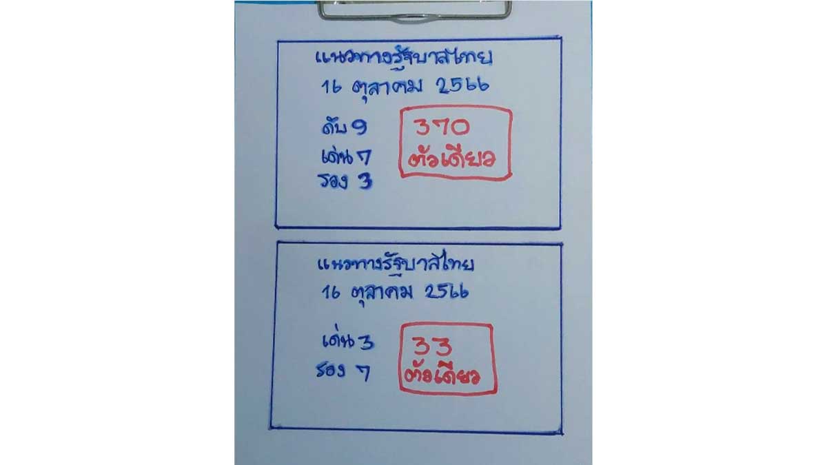 หวยเฮียนัน งวด 16 ตุลาคม 2566