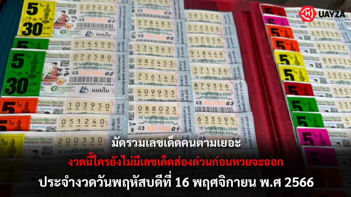 มัดรวมเลขเด็ดงวด 16 11 66