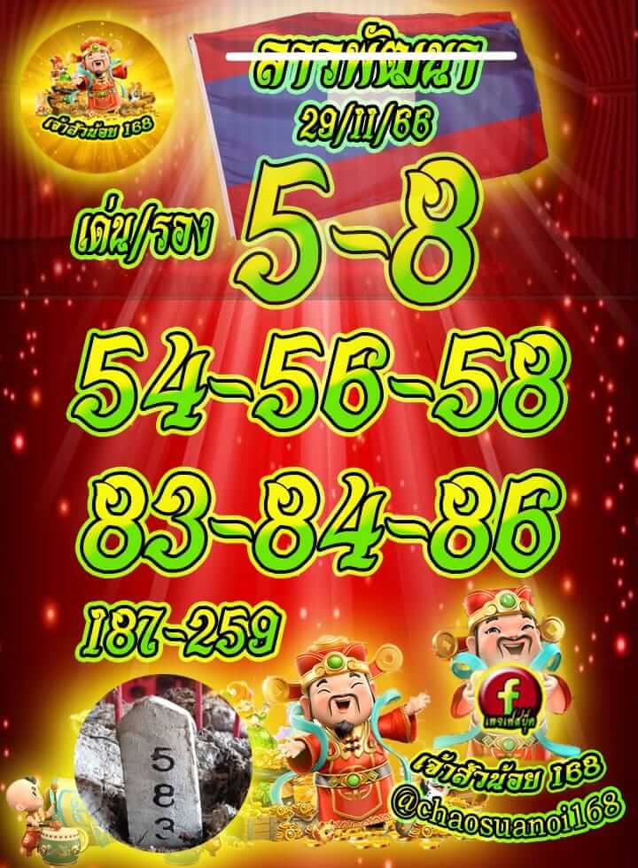 หวยลาว 29-11-66 ชุด8
