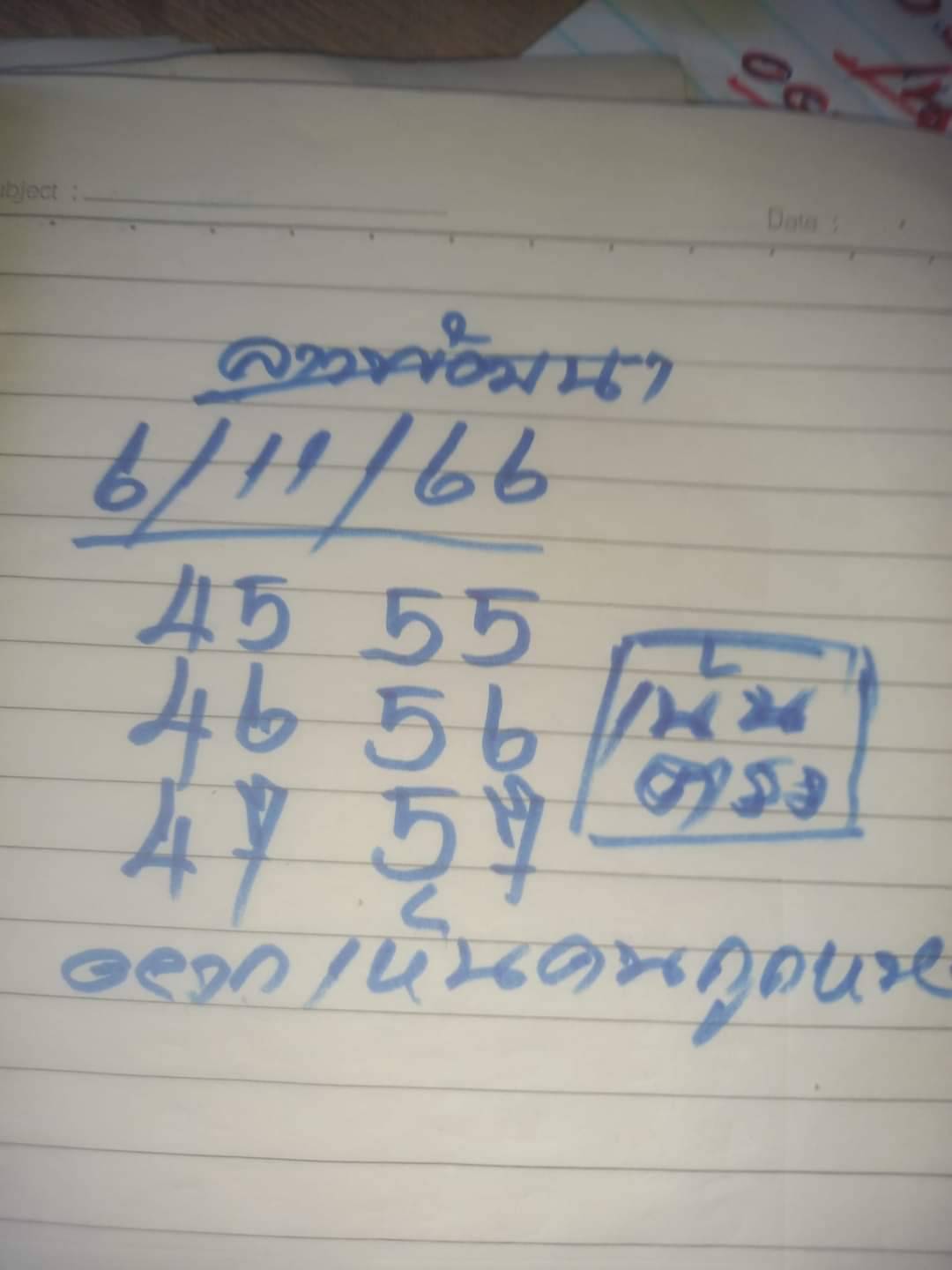 หวยลาว 6-11-66 ชุด5