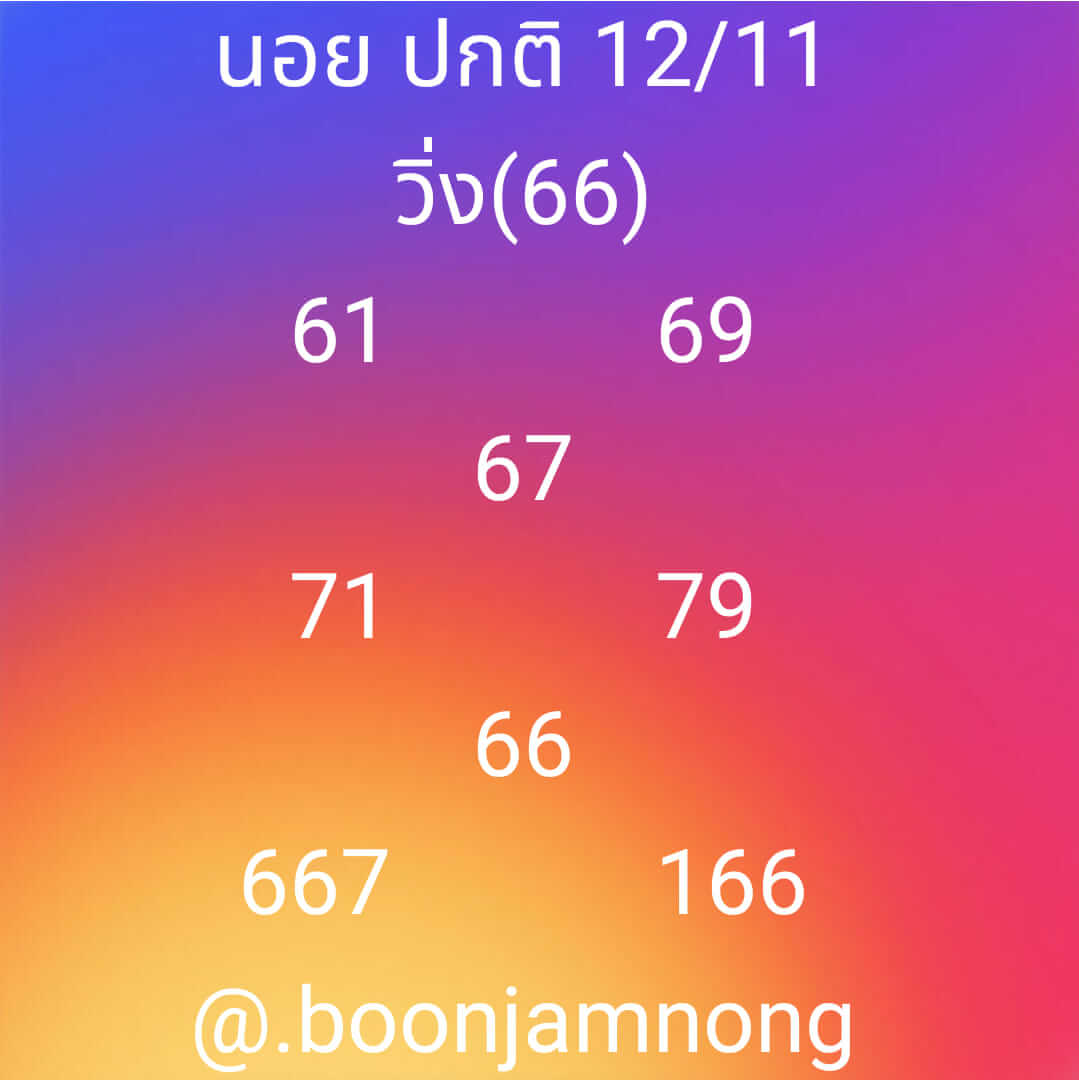 หวยฮานอย 12-11-66 ชุด4