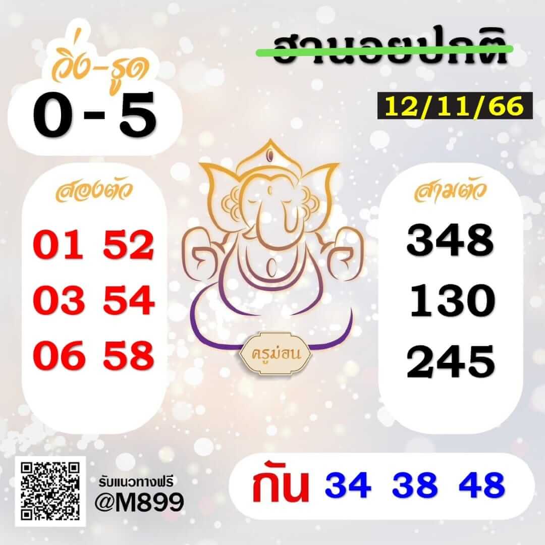 หวยฮานอย 12-11-66 ชุด9