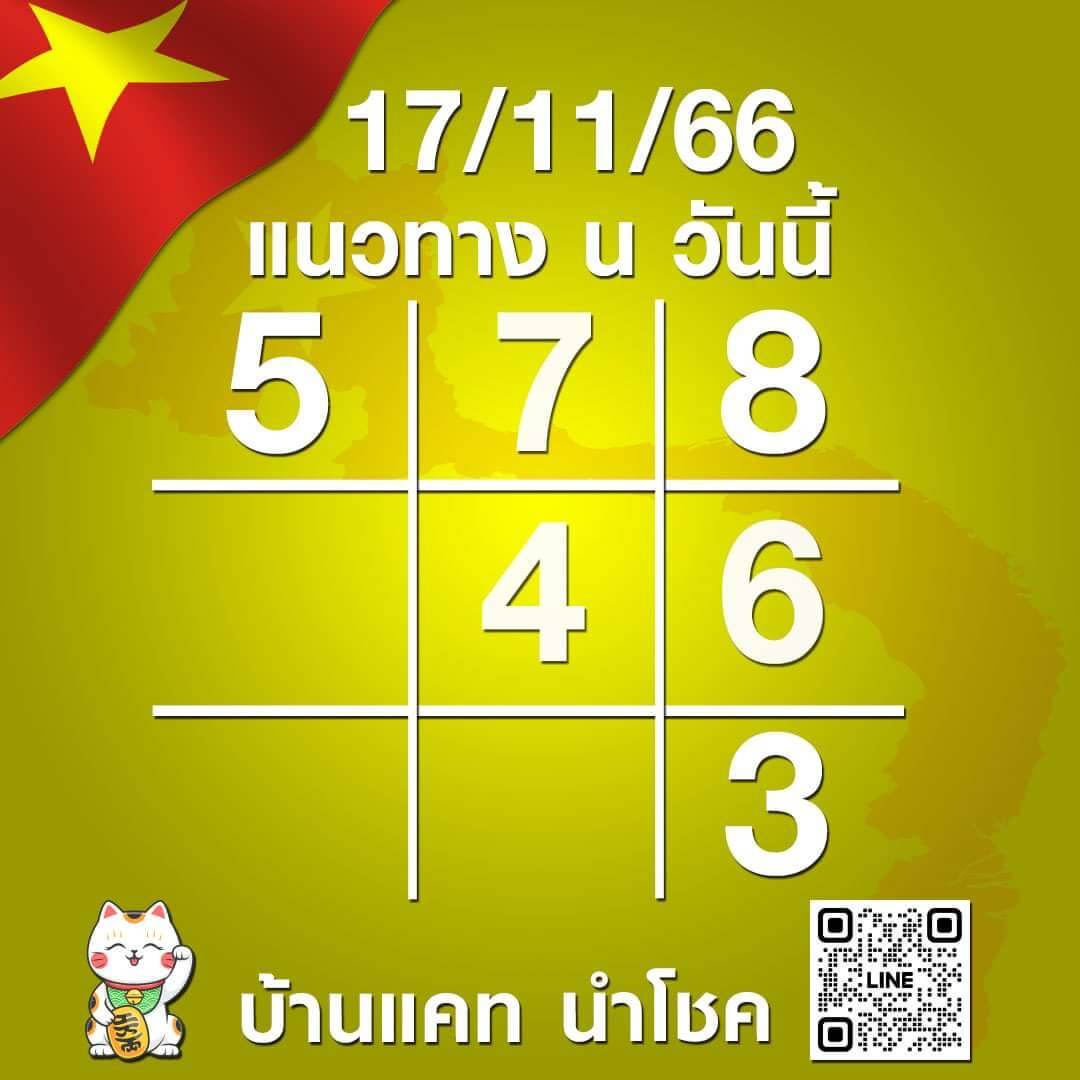 หวยฮานอย 17-11-66 ชุด4