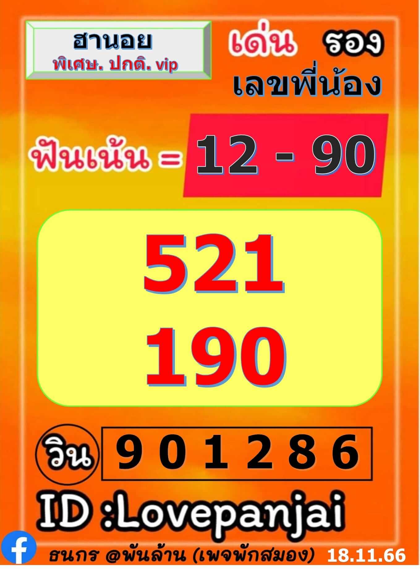 หวยฮานอย 18-11-66 ชุด3