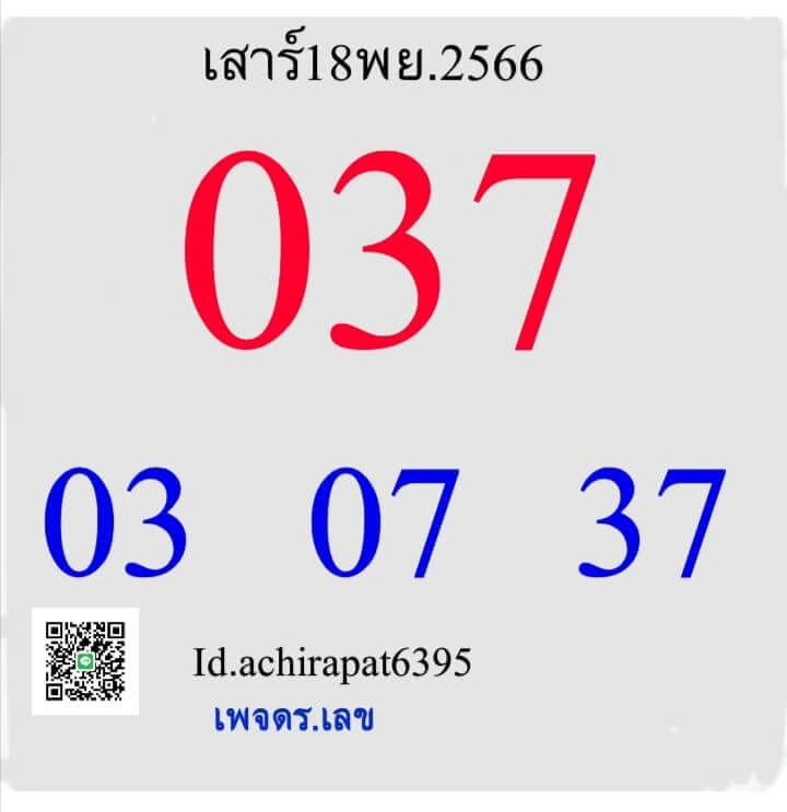 หวยฮานอย 18-11-66 ชุด6