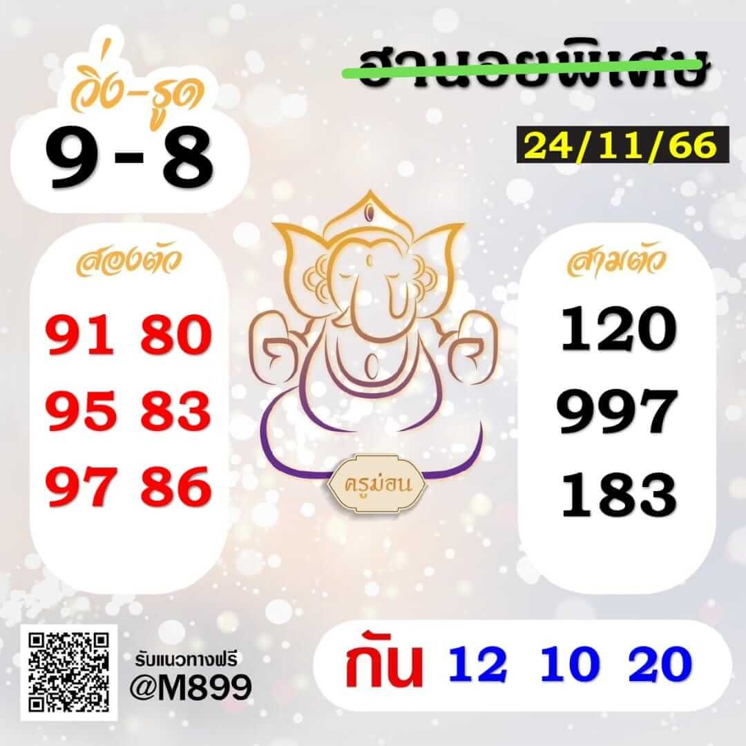 หวยฮานอย 24-11-66 ชุด3