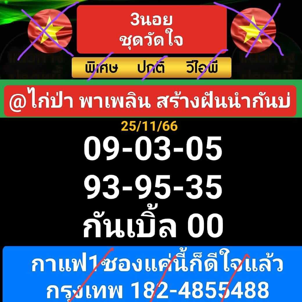 หวยฮานอย 25-11-66 ชุด7