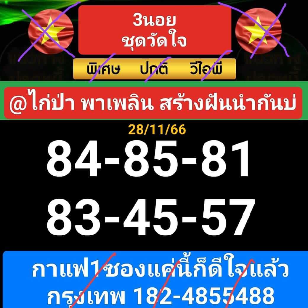 หวยฮานอย 28-11-66 ชุด8