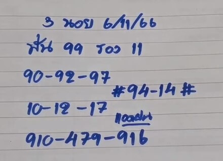 หวยฮานอย 4-11-66 ชุด10