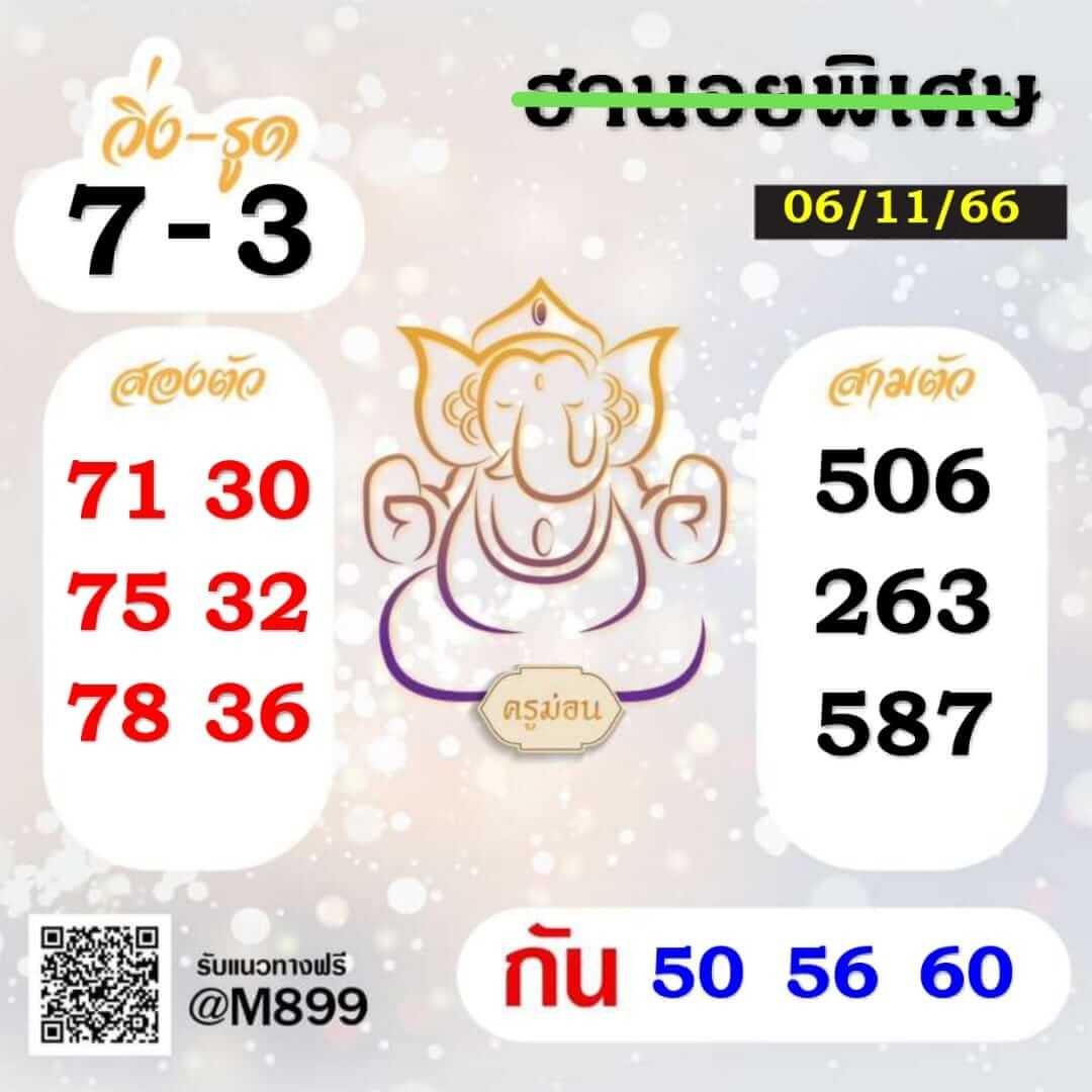 หวยฮานอย 4-11-66 ชุด3
