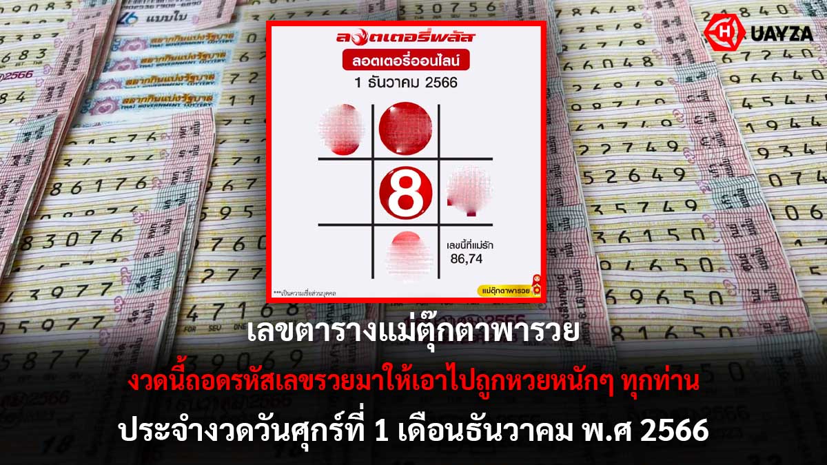 เลขเด็ดแม่ตุ๊กตาพารวย 1 12 66