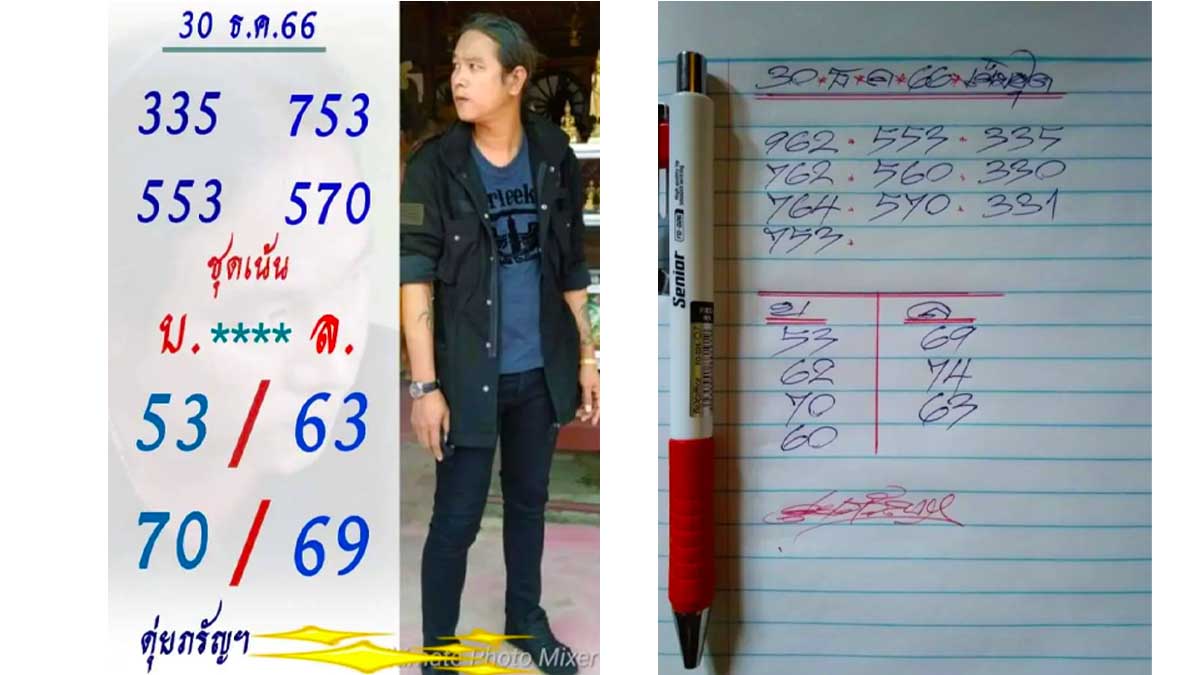 หวยดุ่ย ภรัญฯ งวด 30 ธ.ค. 66