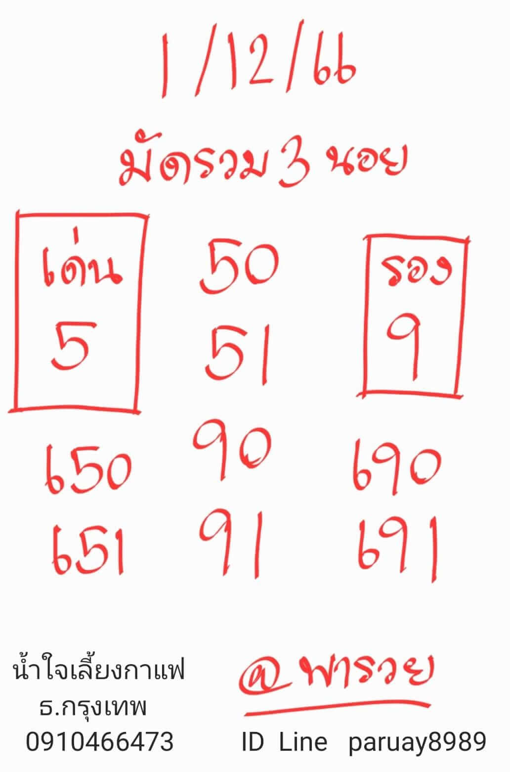 หวยฮานอย 1-12-66 ชุด4