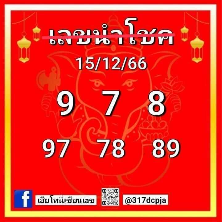 หวยฮานอย 15-12-66 ชุด3