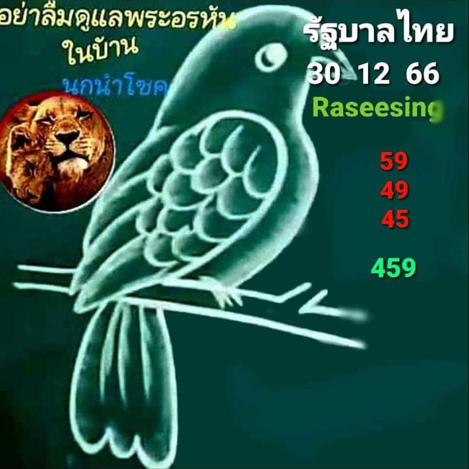 เลขเด็ดนกนำโชคงวด 30 ธันวาคม 2566