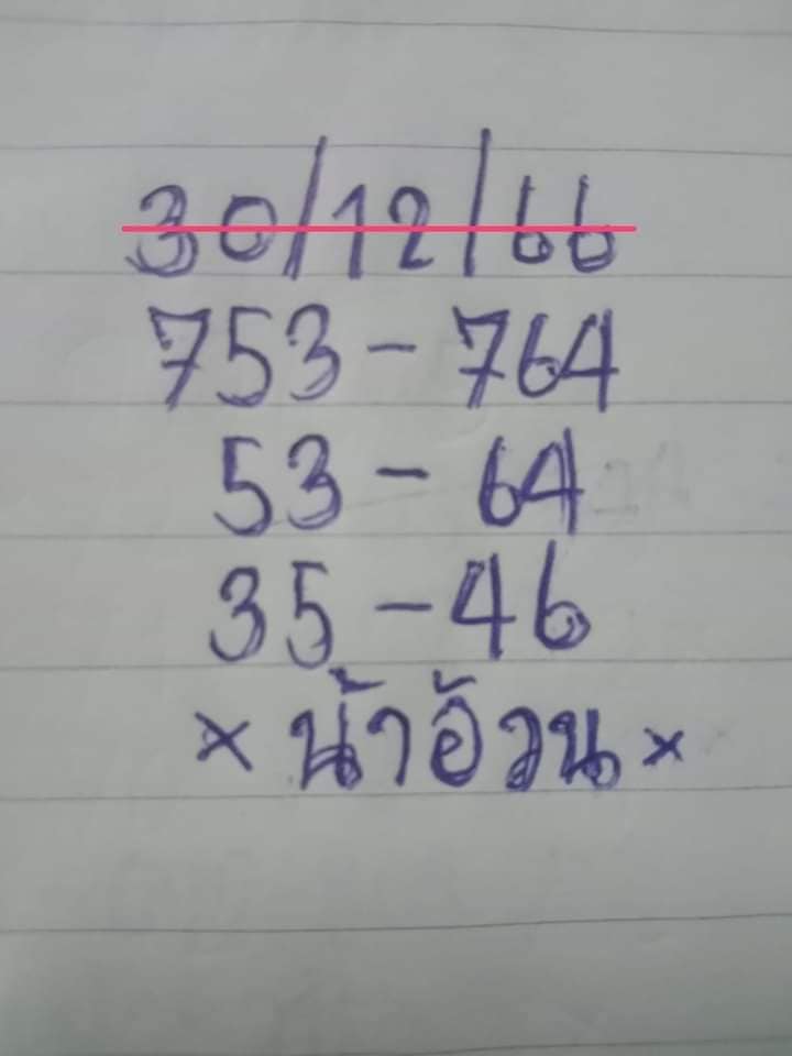 เลขเด็ดน้าอ้วนงวด 30ธ.ค. 66