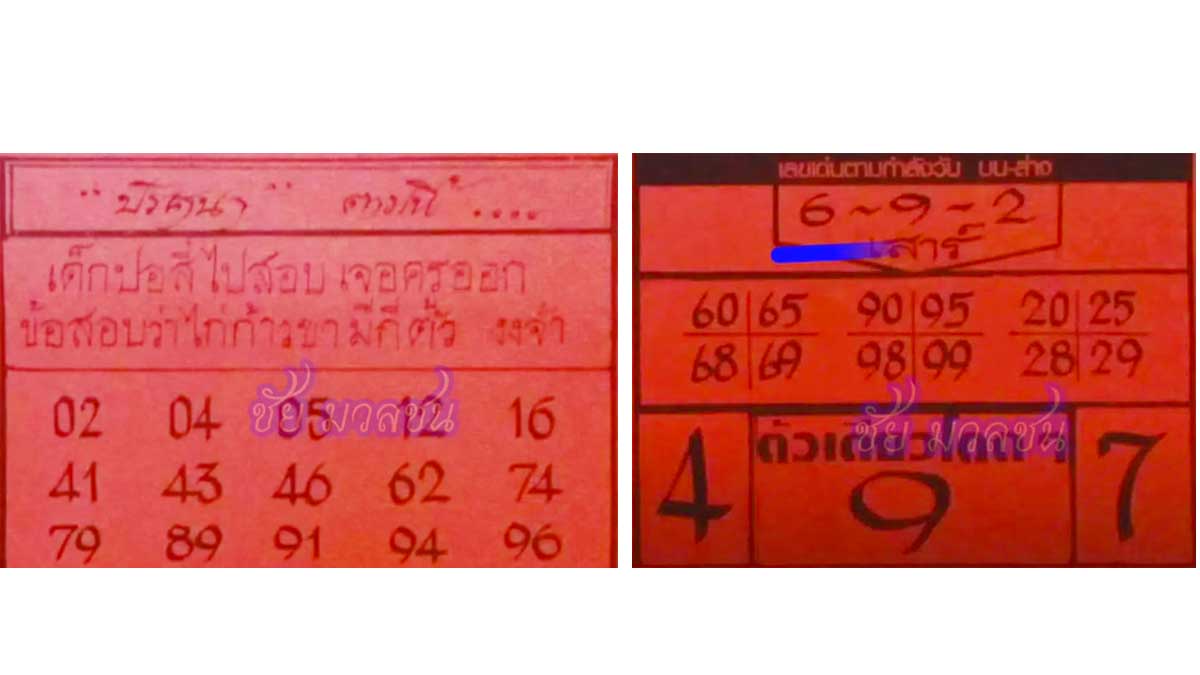 เลขเด็ดปริศนาปกแดงงวด 30 ธันวาคม 2566