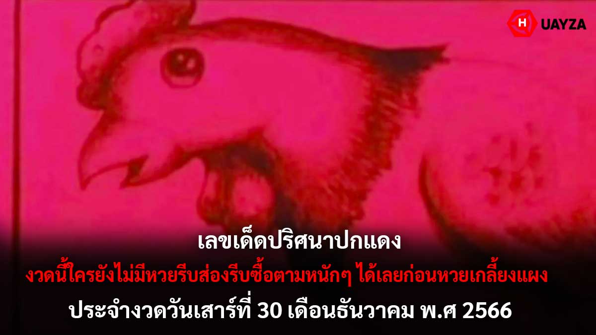 เลขเด็ดปริศนาปกแดง 30 12 66