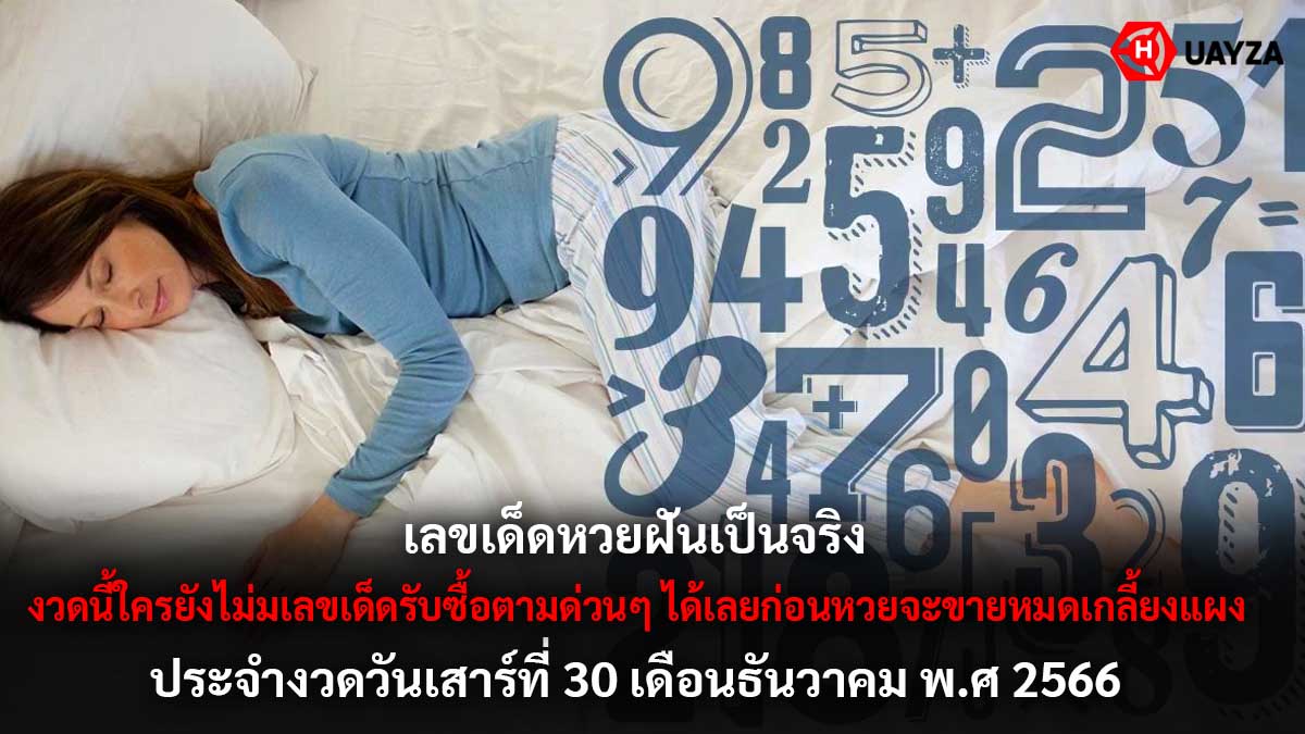 เลขเด็ดฝันเป็นจริง 30 12 66